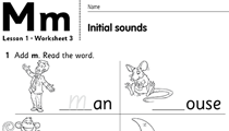 kindergarten worksheet letter m